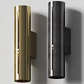 Sleek Modern Wall Lights in Gold and Black Metal for Interior Design