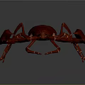 Realistic Detailed Vibrant Red Scorpion With Large Pincers Segmented Body And Curved Tail