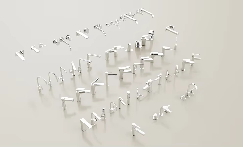 Stainless steel faucet basin faucet sink faucet 3d model