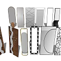 Various Stylish Mirrors With Different Shapes Wooden Frames And Geometric Patterns