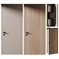 Modern Hinged Door Design With Wooden Texture And Matte Finish For Home Interior