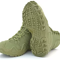 Olive Green High Top Tactical Boots For Outdoor Use 3d model
