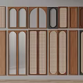 Various Stylish Wardrobe Doors With Arched Shapes Wooden Rattan Panels And Glass Inserts