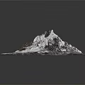 Snow Mountain Themed Decorative Rug With White Peak Rocky Terrain And Detailed Texture