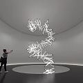 Biennale Line Lamp Light Strip LED Lamp T5 Lamp Generator Art Device Meichen Art Wire 3d model