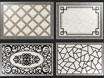 New Chinese Tile Marble Parquet 3d model