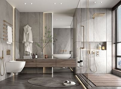 Light Luxury Toilet 3d model