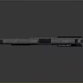 Modern Sleek Tactical Pistol Design With Metal Frame And Wooden Grip
