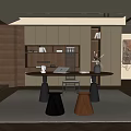 Modern study 3d model