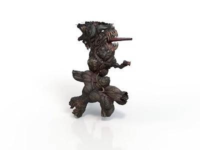 Dark Mythical Dragon Sculpture With Open Mouth Sharp Claws And Detailed Design 3d model