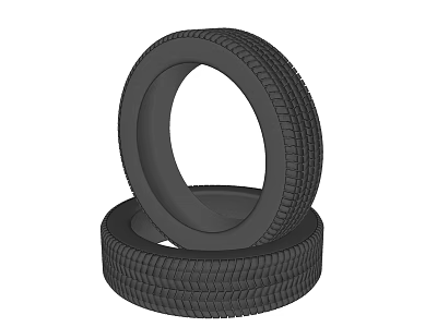 Stacked Car Tires With Deep Tread Pattern For Safe Vehicle Driving 3d model