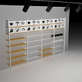 Modern Display Shelf Design With Multiple Storage Compartments And Wooden Shelves