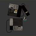 Vintage Computer Equipment With Classic Keyboard Monitor And Retro Electronic Devices