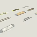 Road Infrastructure With Various Kerbstones Drainage Grates Tactile Paving And Paving Slabs