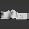 White Power Strip With Multiple Outlets Red Switch And Long Cable For Computer Use