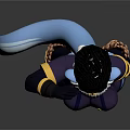 Game And Movie Anthropomorphic Character With Blue Fur Uniform Hat Tail Boots And Saluting Pose