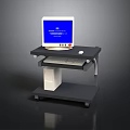 Ergonomic Computer Desk Furniture With Monitor Keyboard Tray And Mouse