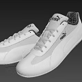 Silver PUMA Sports Shoes with Streamlined Design and Brand Logo