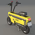 Yellow Modern Motorcycle With Black Seat And Sleek Body Design