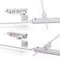 Modern White Electrical Switch Panels With Multiple Sockets USB Ports And Indicator Lights