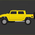 Yellow Off Road Vehicle Featuring Rugged Design Large Tires And Sunroof