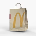 Everyday McDonald's Brown Paper Bag With Yellow Logo And Handles