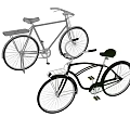 Vintage Bicycles With Rear Rack And Unique Frame Design Features
