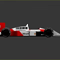 Honda Formula Racing Car With White Red Livery Number 12 Aerodynamic Design