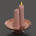 Candle candlestick 3d model