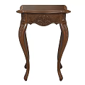 Classic Carved Wooden Accent Table With Ornate Leg Design And Intricate Details
