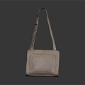 Light Brown Leather Shoulder Bag With Adjustable Strap And Minimalist Design 3d model