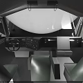 Hovercraft Number 4 With Pontoon Deck And Propeller Fans On Water Surface