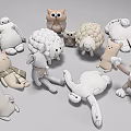 modern toy plush toy 3d model