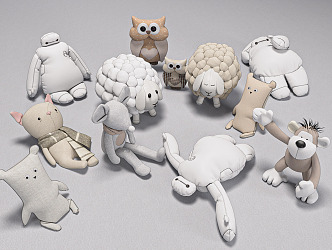 modern toy plush toy 3d model