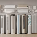 Various Styles of Wall Mounted Floor Standing and Tower Air Conditioners and Fans