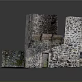 Ancient Stone Building Featuring Archway Stone Walls And Stone Path 3d model