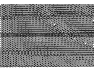 Modern Textured Background Wall with Woven Grid Pattern in Gray Tone for Contemporary Interior Design 3d model