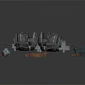 Industrial Mechanical Components With Large Gear Assembly And Small Parts