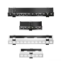 Modern Black White Linear Downlights Spotlights With Multiple Lamp Heads Design 3d model