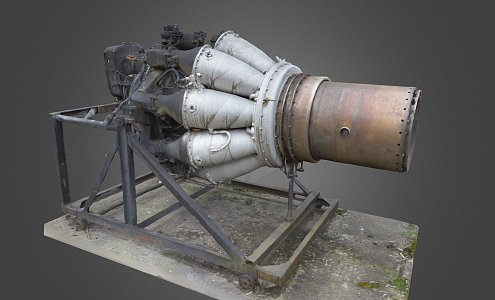 Weapon jet engine 3d model