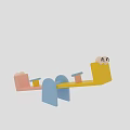 Interactive Play Area for Kids With Colorful Seesaw Structure And Playful Figures