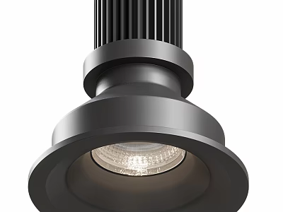 Modern Black Downlight Spotlight With Metal Housing For Recessed LED Lighting In Home Interior Decor 3d model