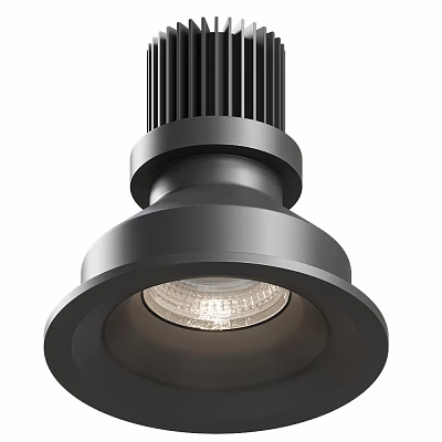 Modern Black Downlight Spotlight With Metal Housing For Recessed LED Lighting In Home Interior Decor 3d model