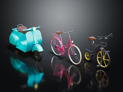 Modern Electric Motorcycle Bike 3d model