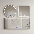 Modern Mirror Floor Mirror Decorative Mirror Bathroom Mirror Cosmetic Mirror Full-length Mirror 3d model