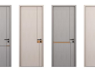 Modern swing door single door 3d model