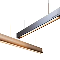 Sleek Modern Pendant Lights With Long Metallic Design For Home Interior Decor