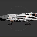 Sleek White Cosmic Spaceship With Modern Design Black Orange Details And Engines