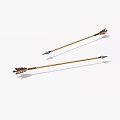 Traditional Handcrafted Arrows With Wooden Shafts Metal Arrowheads And Feathered Fletching