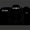 Minolta X700 Vintage Electronic Camera With Large Lens And Black Classic Body